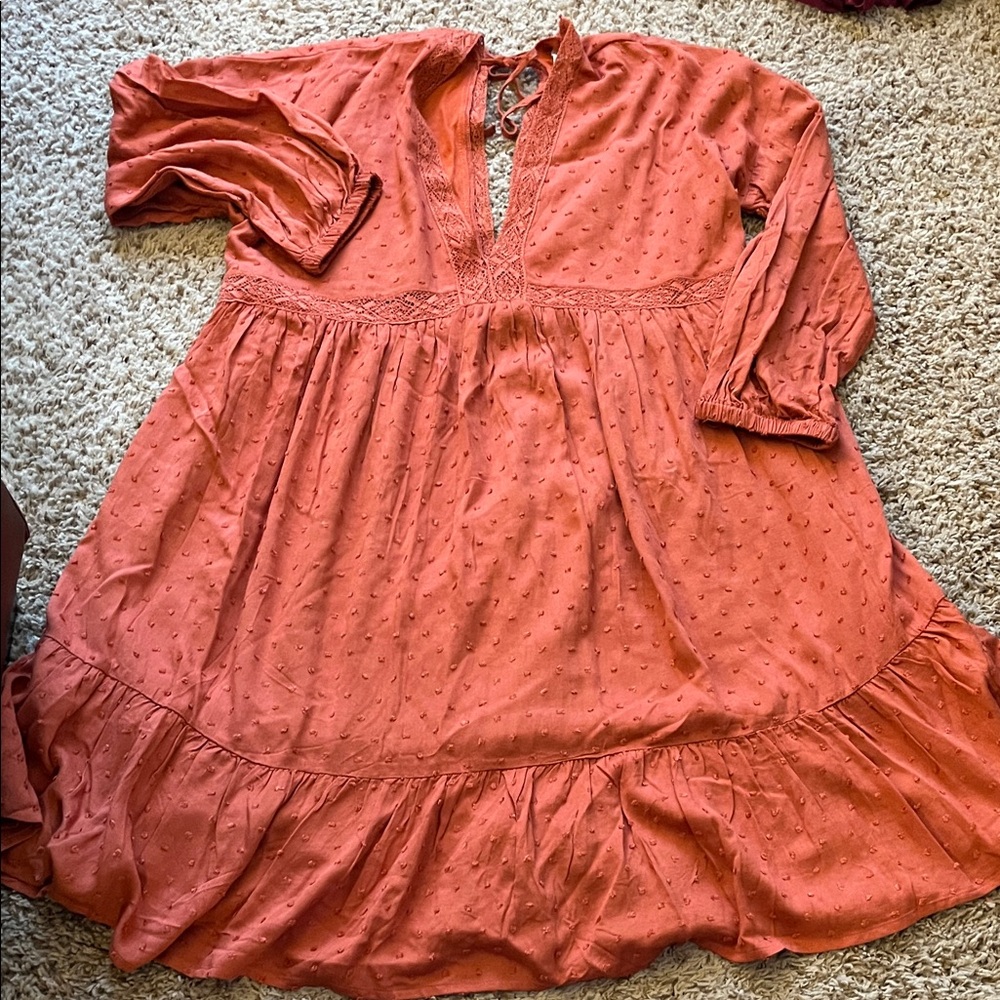 Elegant Rust Dress